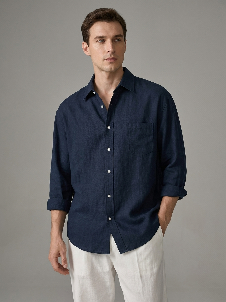Camisa Oversized Para Hombre | Lino