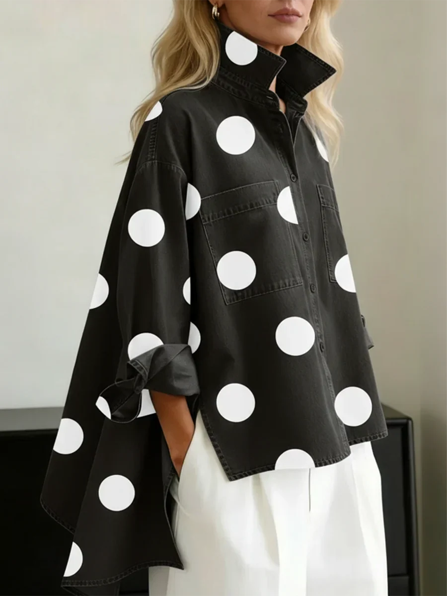 Camisa Oversized Para Mujer | Lunares · SeemSeem