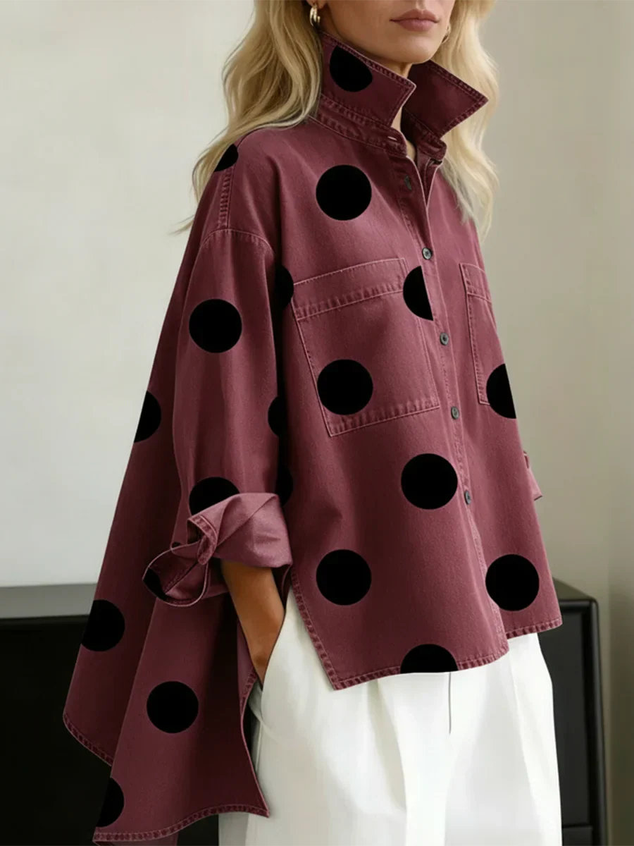 Camisa Oversized Para Mujer | Lunares · SeemSeem