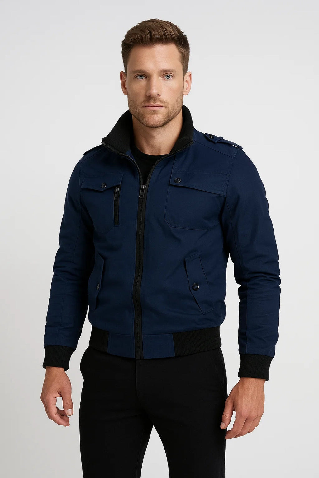 Cazadora Bomber Para Hombre | Bolsillos Pecho · SeemSeem