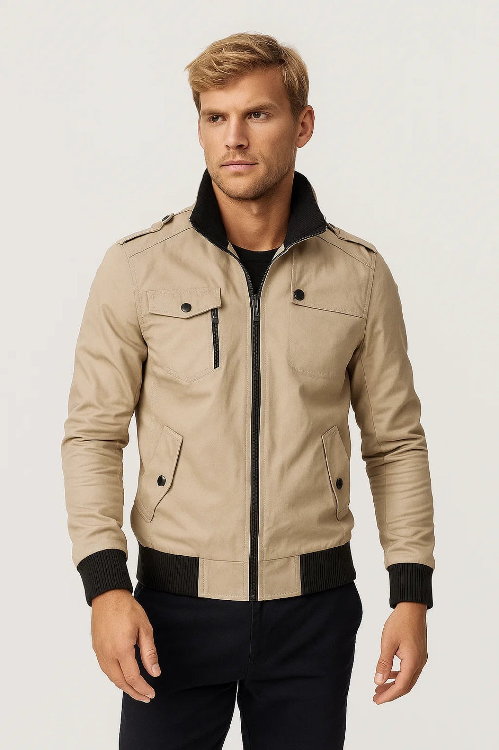 Cazadora Bomber Para Hombre | Bolsillos Pecho · SeemSeem