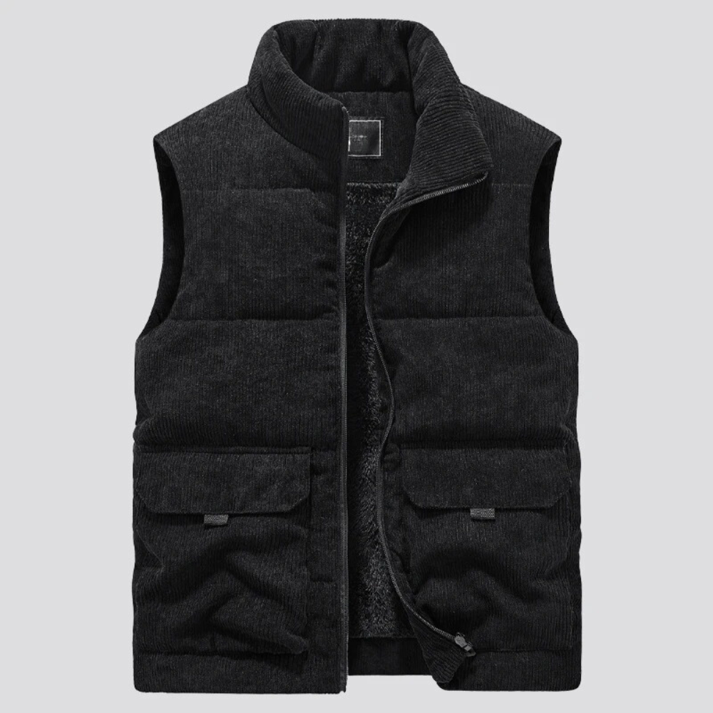 Chaleco Acolchado De Pana Para Hombre | Forro Polar · SeemSeem