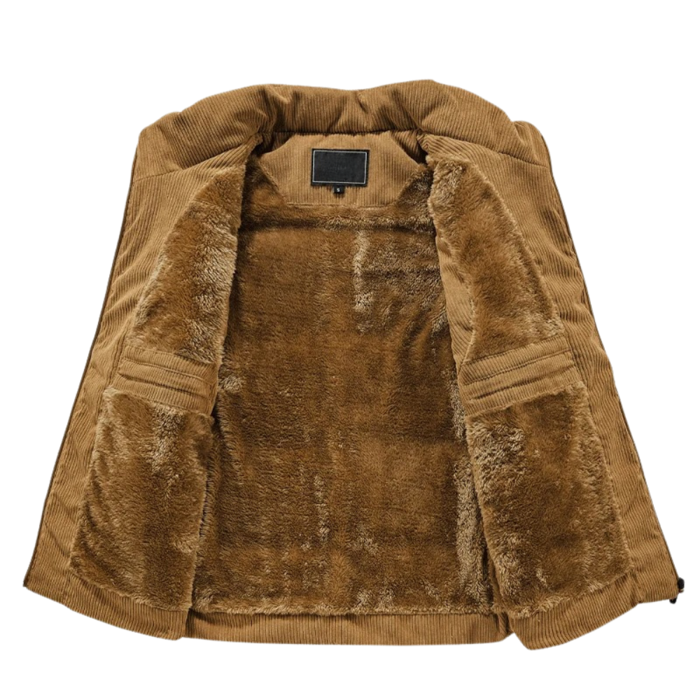 Chaleco Acolchado De Pana Para Hombre | Forro Polar · SeemSeem