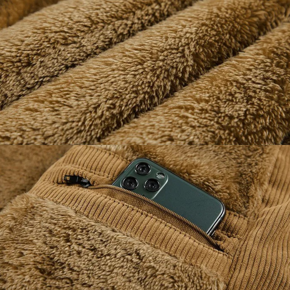 Chaleco Acolchado De Pana Para Hombre | Forro Polar · SeemSeem