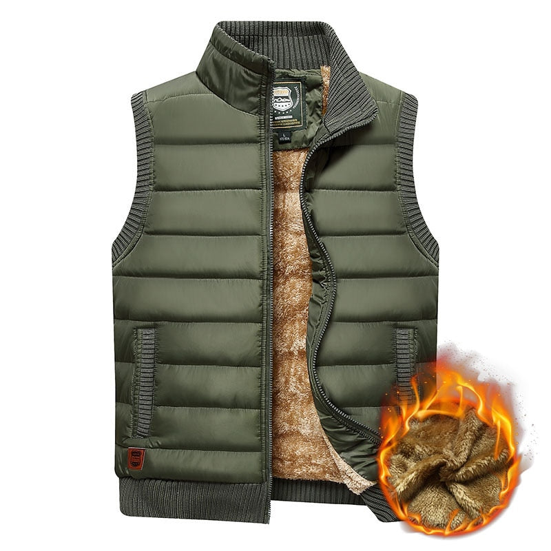Chaleco Acolchado Sin Mangas Para Hombre | Forro Polar · SeemSeem