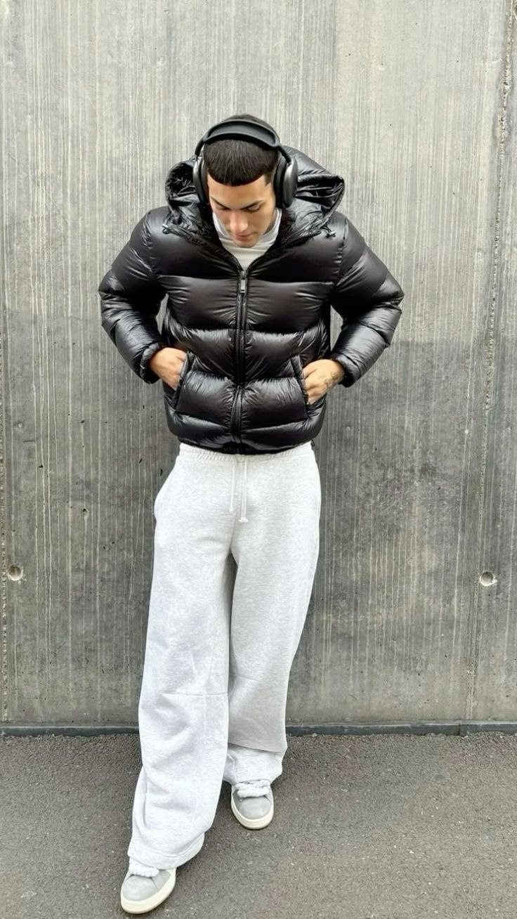 Chaqueta Acolchada Con Capucha Para Hombre | Acabado Brillante · SeemSeem