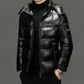 Chaqueta Acolchada Con Capucha Para Hombre | Acabado Brillante · SeemSeem