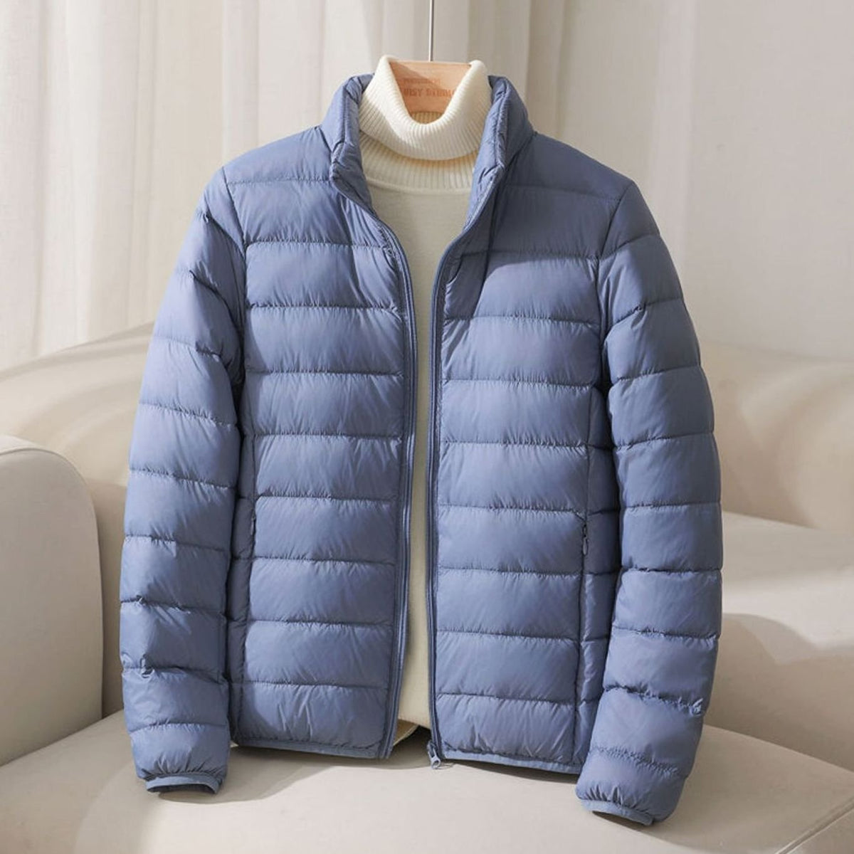 Chaqueta Acolchada Ligera Para Mujer | Cuello Alzado · SeemSeem