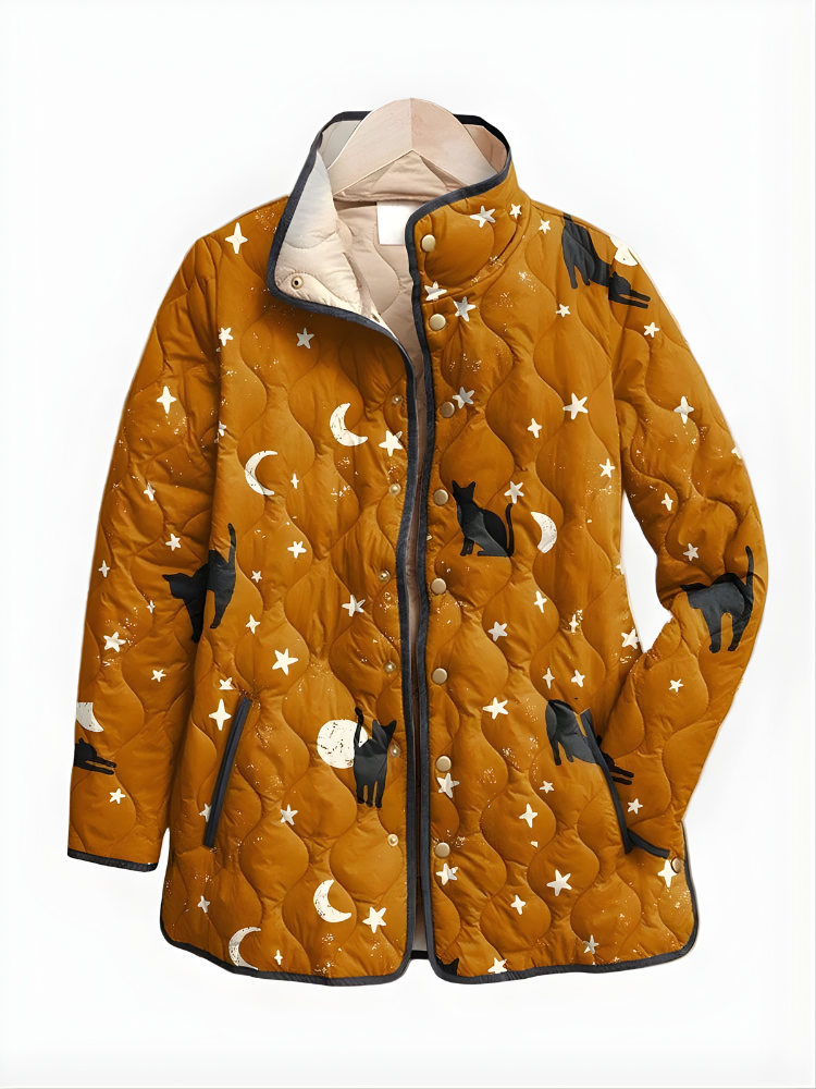 Chaqueta Acolchada Para Mujer | Estampado Gatos · SeemSeem