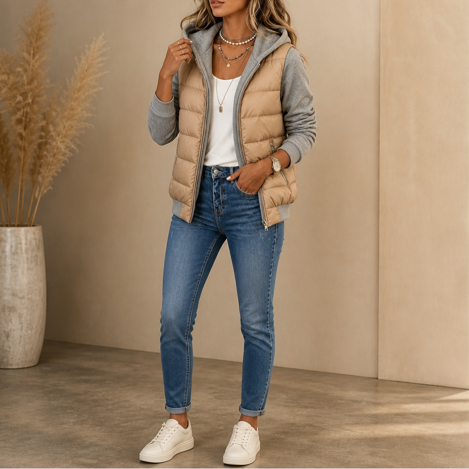 Chaqueta Acolchada Para Mujer | Mangas De Punto · SeemSeem