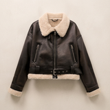 Chaqueta Aviador Para Mujer | Cinturón Ajustable