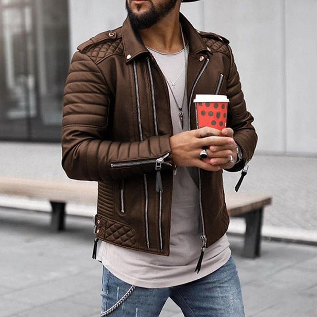 Chaqueta Biker Para Hombre | Piel · SeemSeem