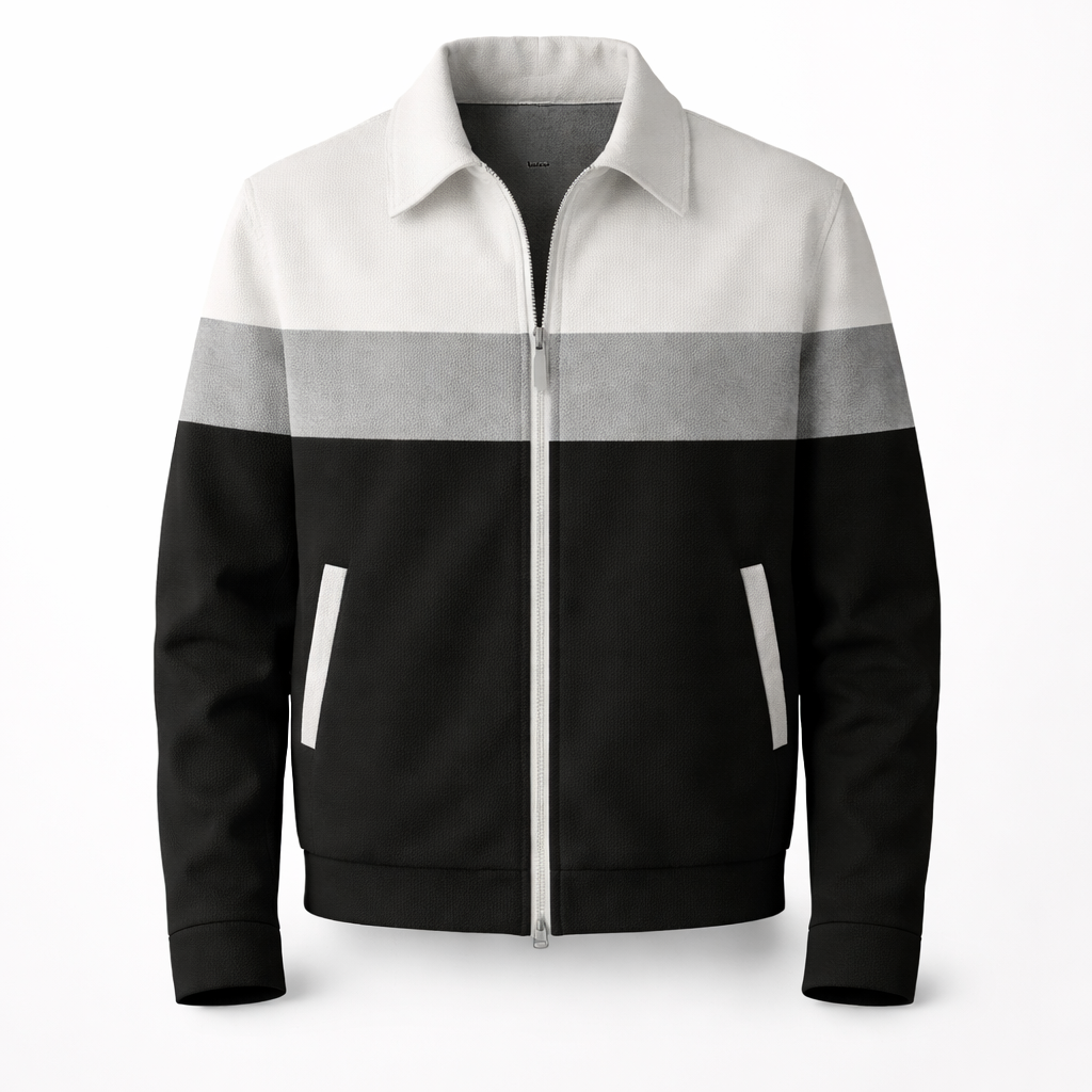 Chaqueta Colourblock Para Hombre | Cierre Cremallera · SeemSeem
