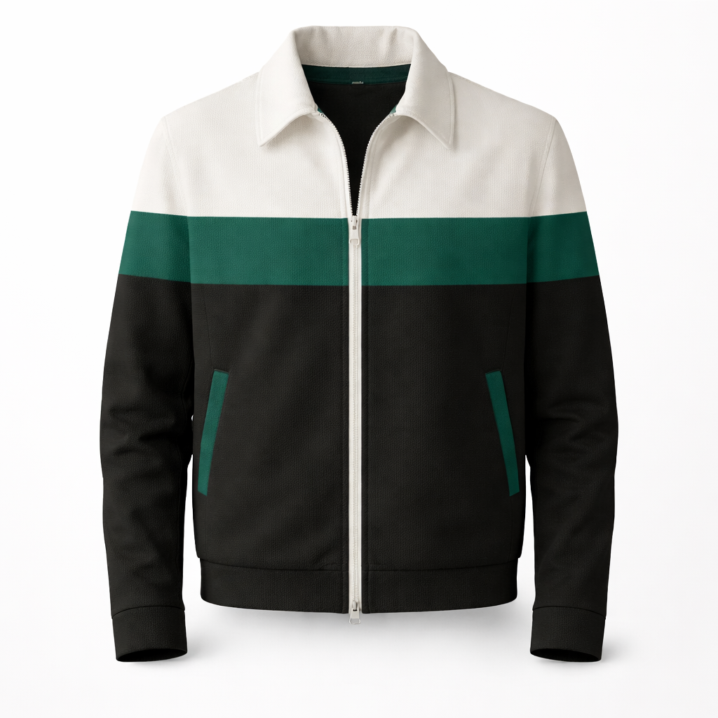 Chaqueta Colourblock Para Hombre | Cierre Cremallera · SeemSeem