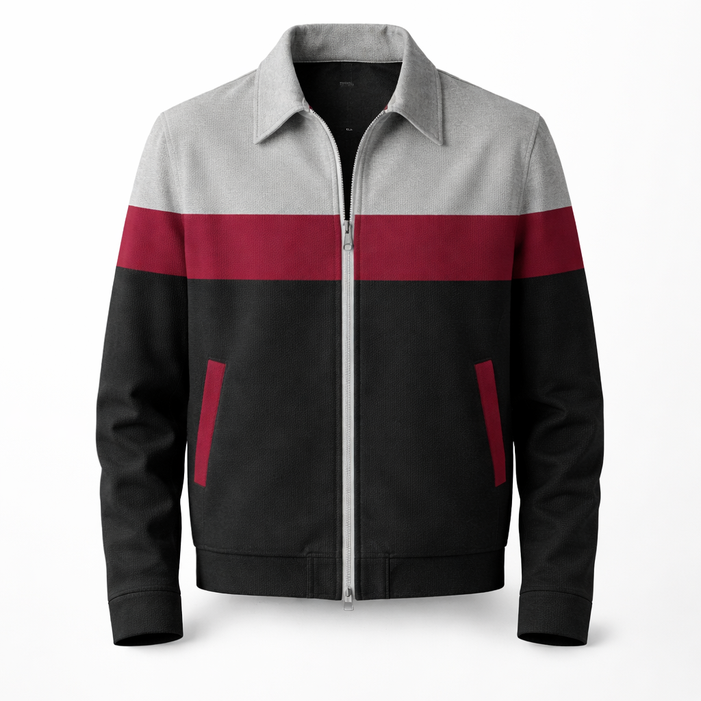 Chaqueta Colourblock Para Hombre | Cierre Cremallera · SeemSeem