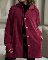 Jacke mit Knöpfen für Damen | Cord