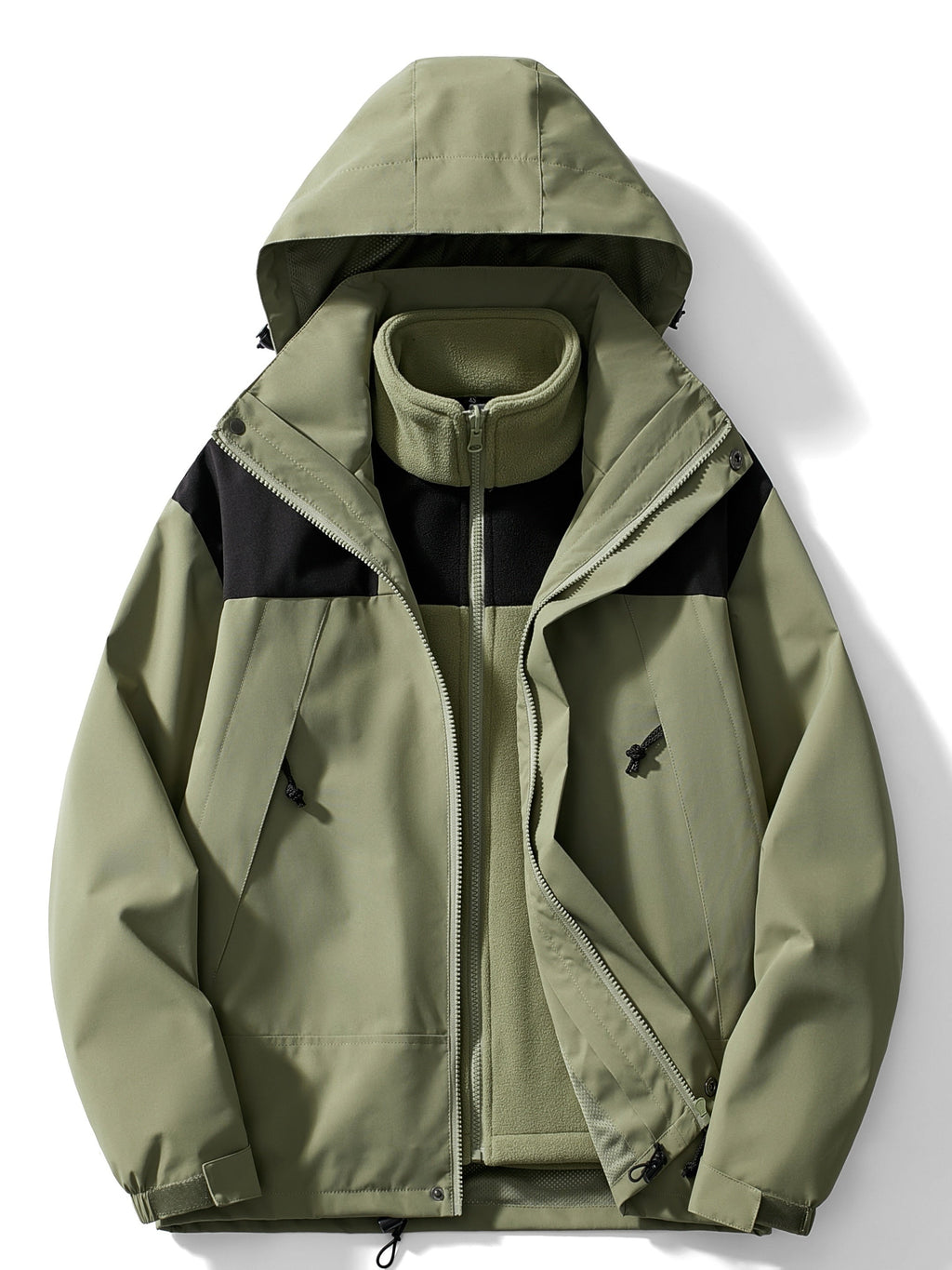 Chaqueta Con Capucha 3 En 1 Para Hombre | Forro Polar · SeemSeem