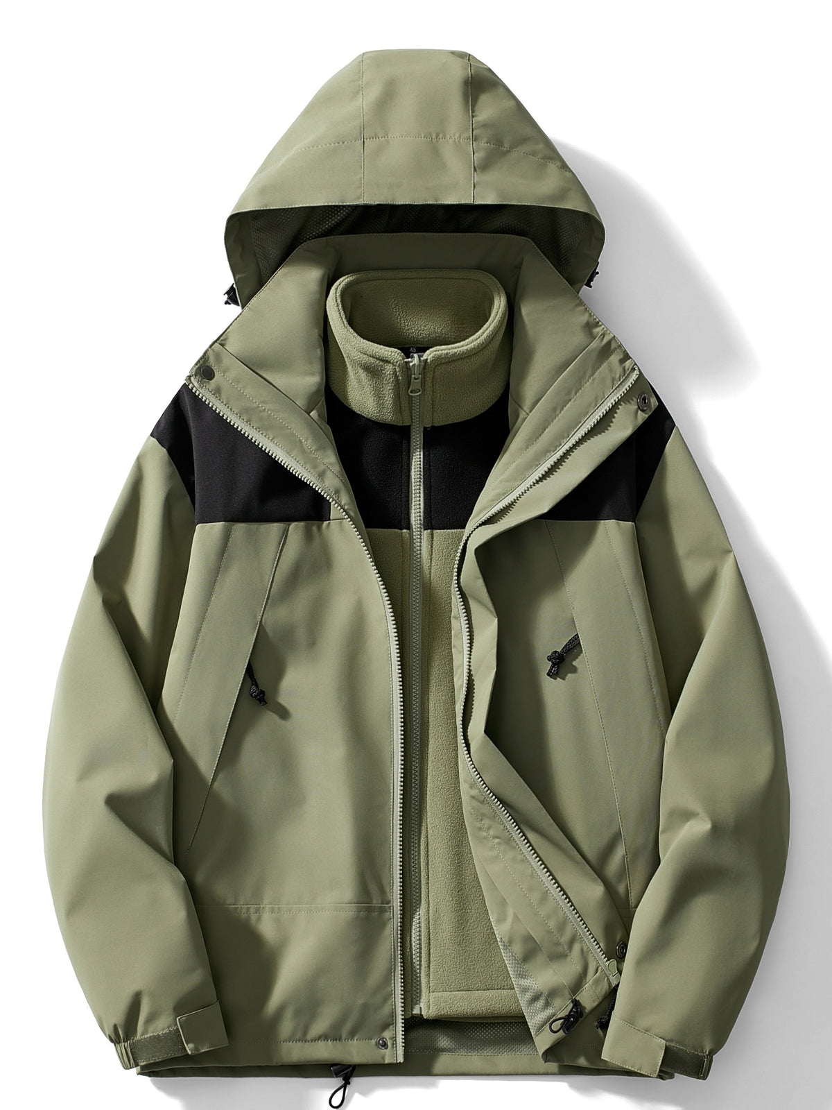 Chaqueta Con Capucha 3 En 1 Para Hombre | Forro Polar · SeemSeem