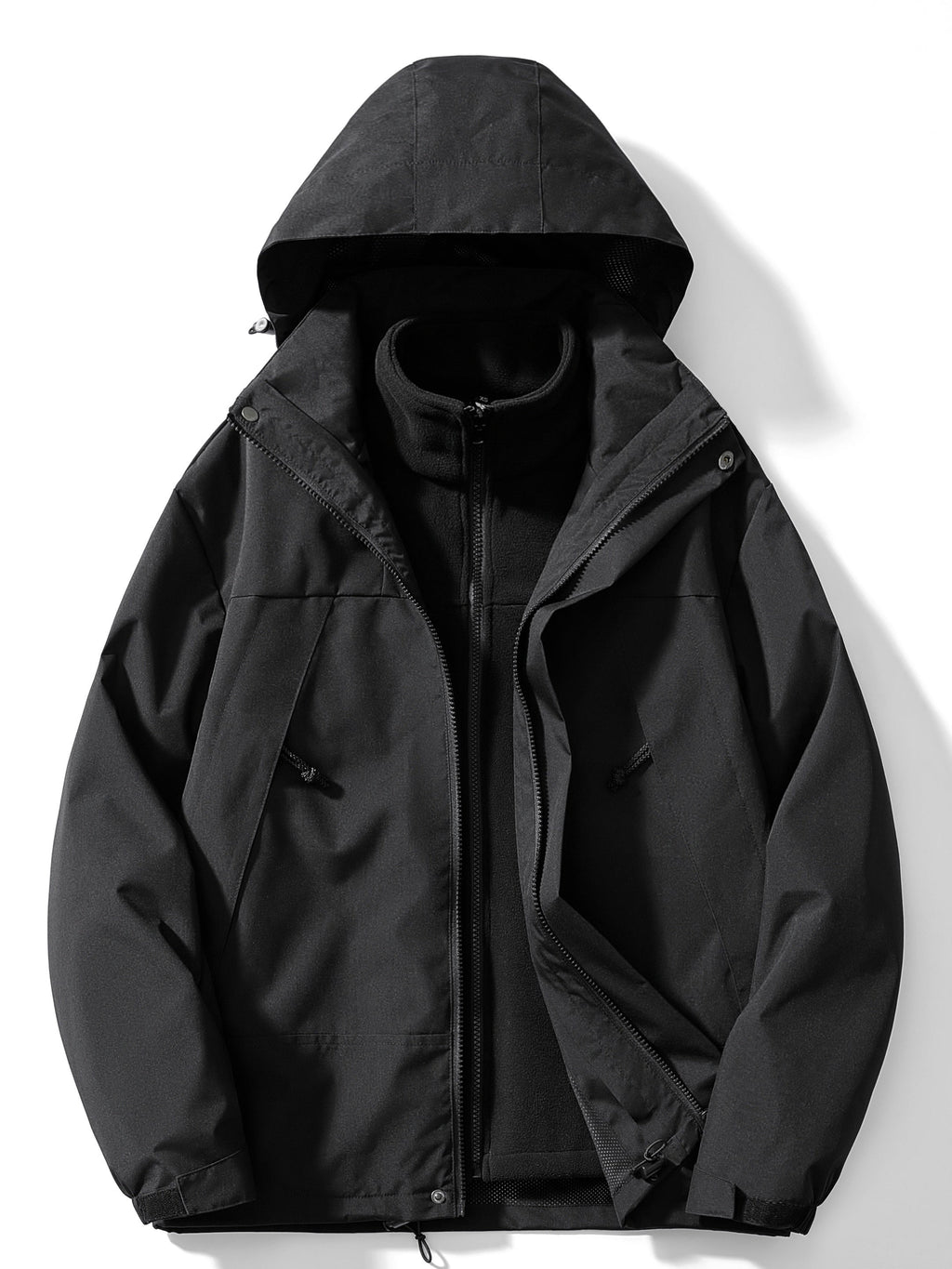 Chaqueta Con Capucha 3 En 1 Para Hombre | Forro Polar · SeemSeem
