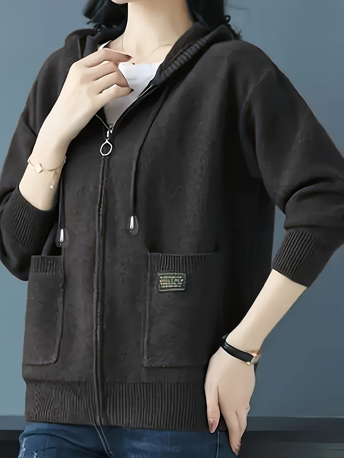 Chaqueta Con Capucha Para Mujer | Cierre Cremallera · SeemSeem