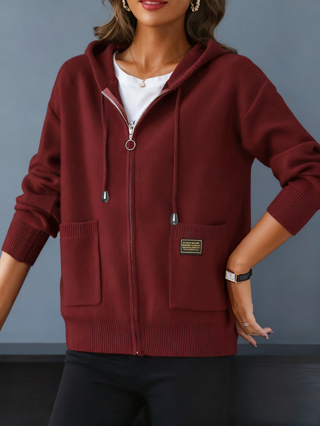 Chaqueta Con Capucha Para Mujer | Cierre Cremallera · SeemSeem