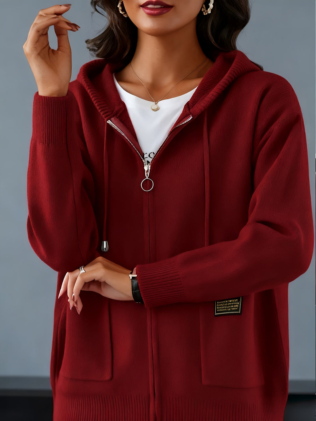Chaqueta Con Capucha Para Mujer | Cierre Cremallera · SeemSeem