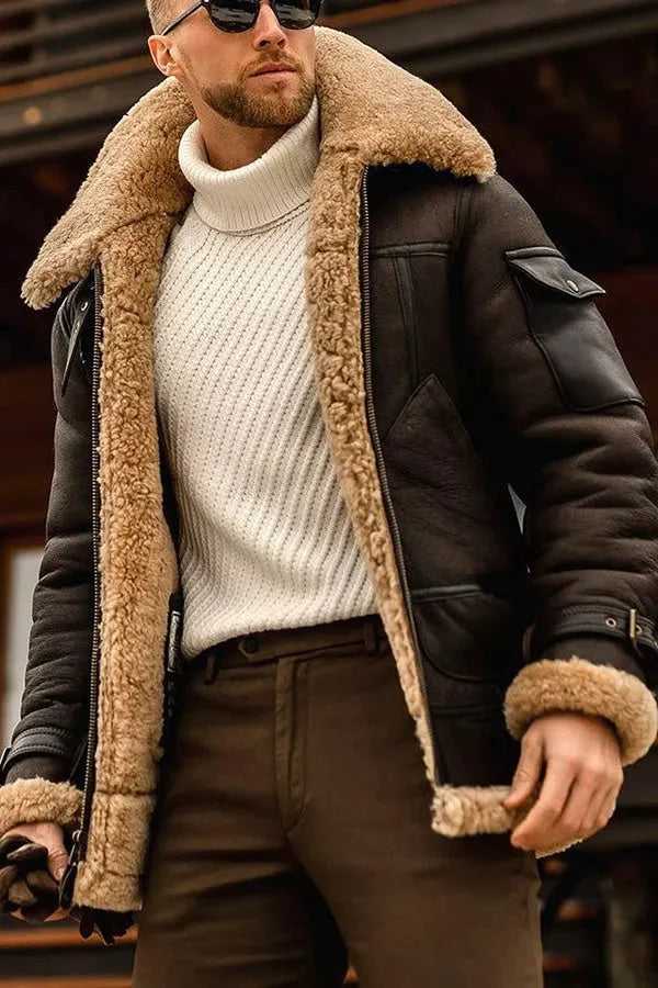 Chaqueta De Aviador Para Hombre | Forro Shearling · SeemSeem