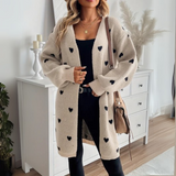 Lang damesvest | Hartjesprint