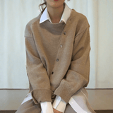 Chaqueta De Punto Oversized Para Mujer | Botones Asimétricos
