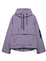 Jas met halve rits voor dames | met capuchon