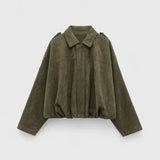 Oversize-Jacke für Damen | Wildleder