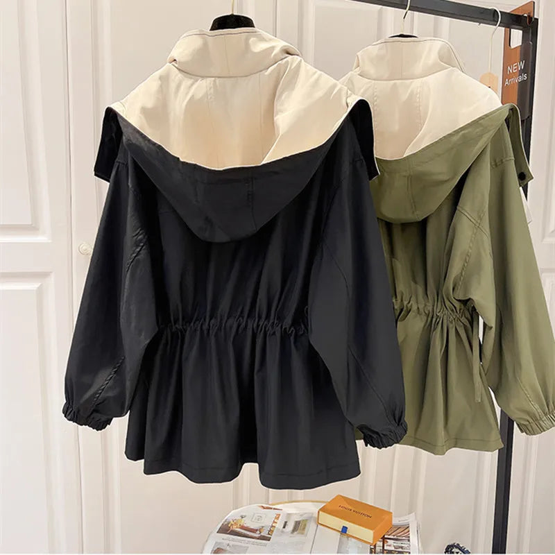 Chaqueta Oversized Para Mujer | Capucha Solapa · SeemSeem