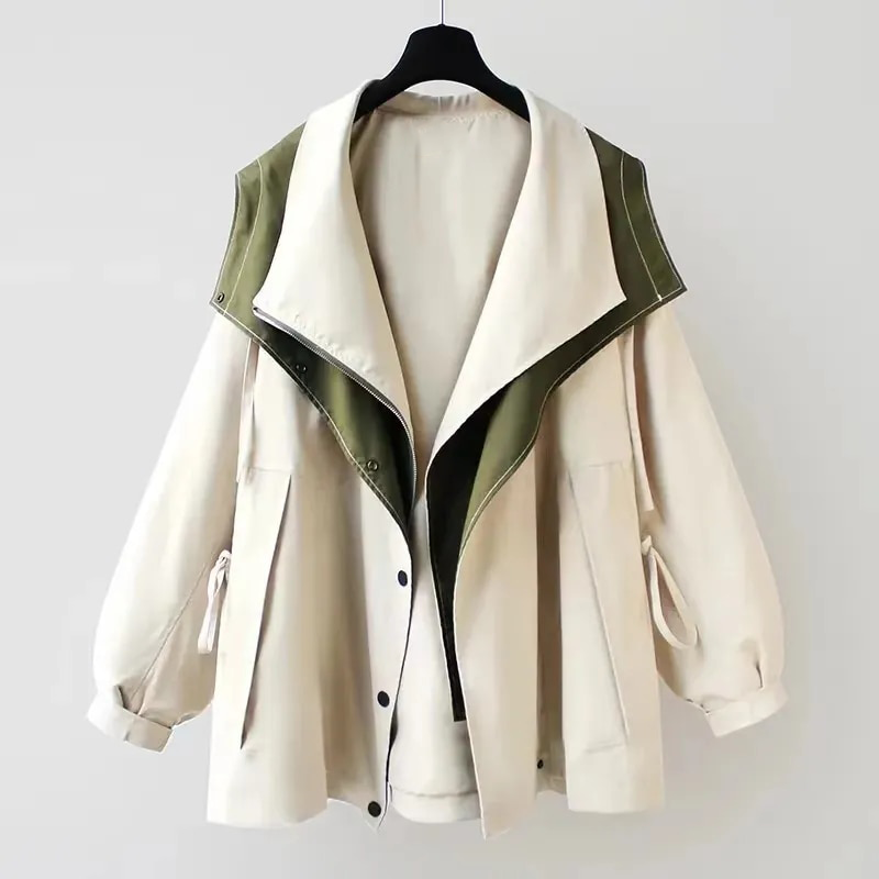 Chaqueta Oversized Para Mujer | Capucha Solapa · SeemSeem