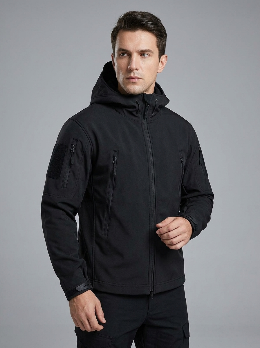 Chaqueta Softshell Con Capucha Para Hombre | Cremallera Completa · SeemSeem