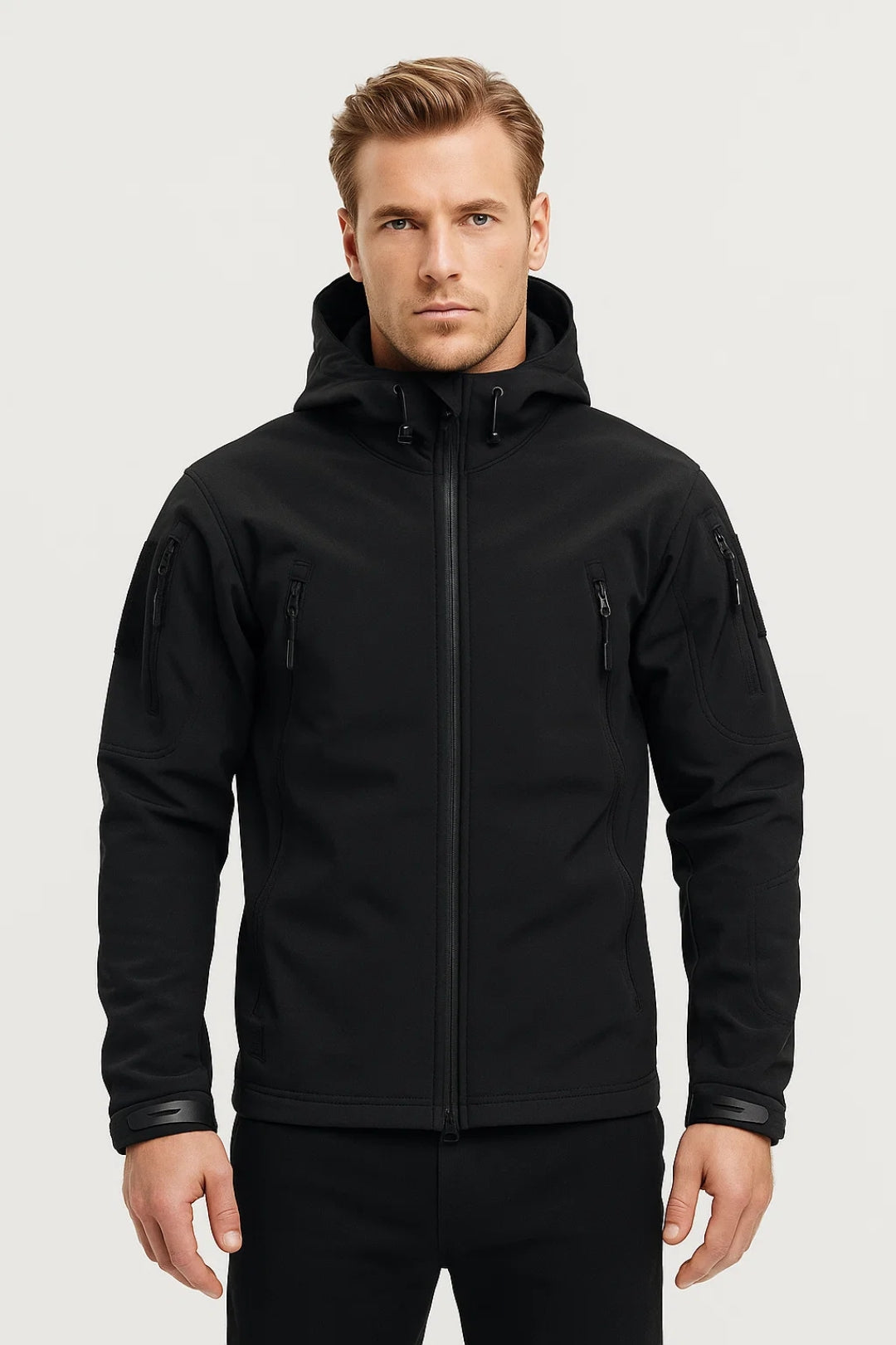 Chaqueta Softshell Con Capucha Para Hombre | Cremallera Completa · SeemSeem