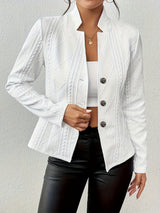 Veste texturée pour femme | col montant