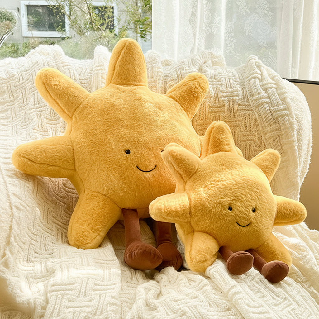 Cojín Decorativo De Peluche | Forma De Sol · SeemSeem