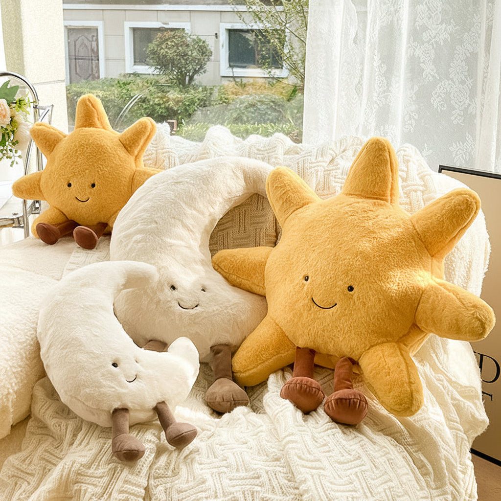 Cojín Decorativo De Peluche | Forma De Sol · SeemSeem
