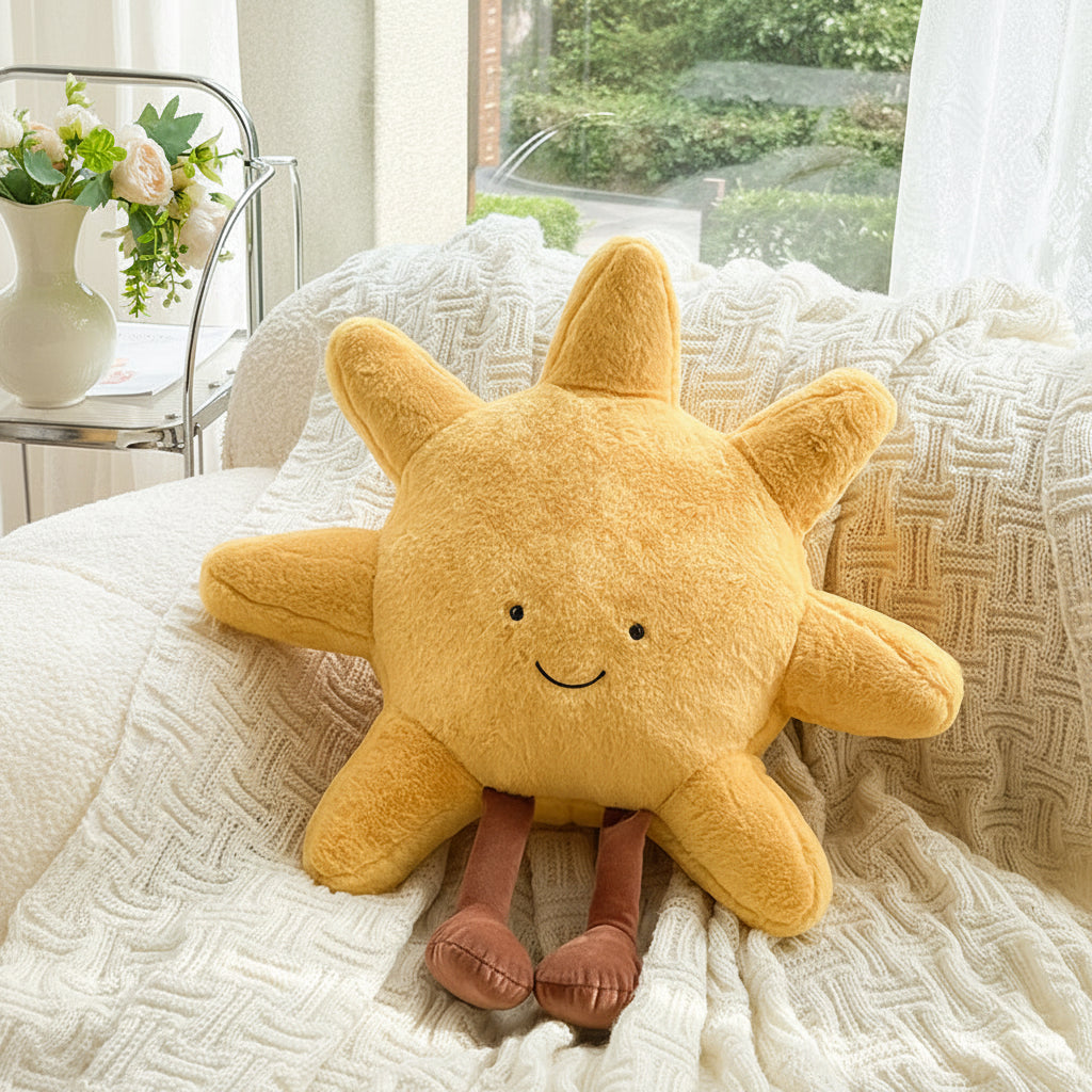 Cojín Decorativo De Peluche | Forma De Sol · SeemSeem