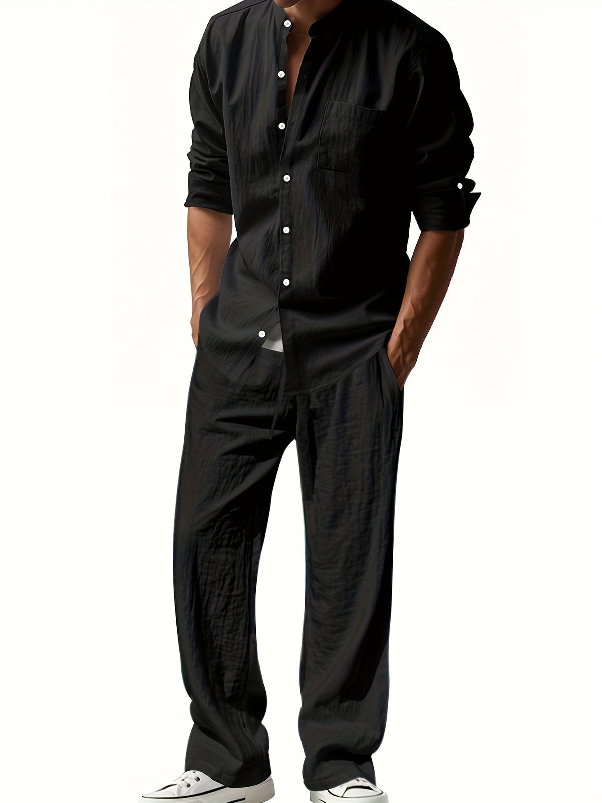 Conjunto Clásico Para Hombre | Cuello Mao · SeemSeem