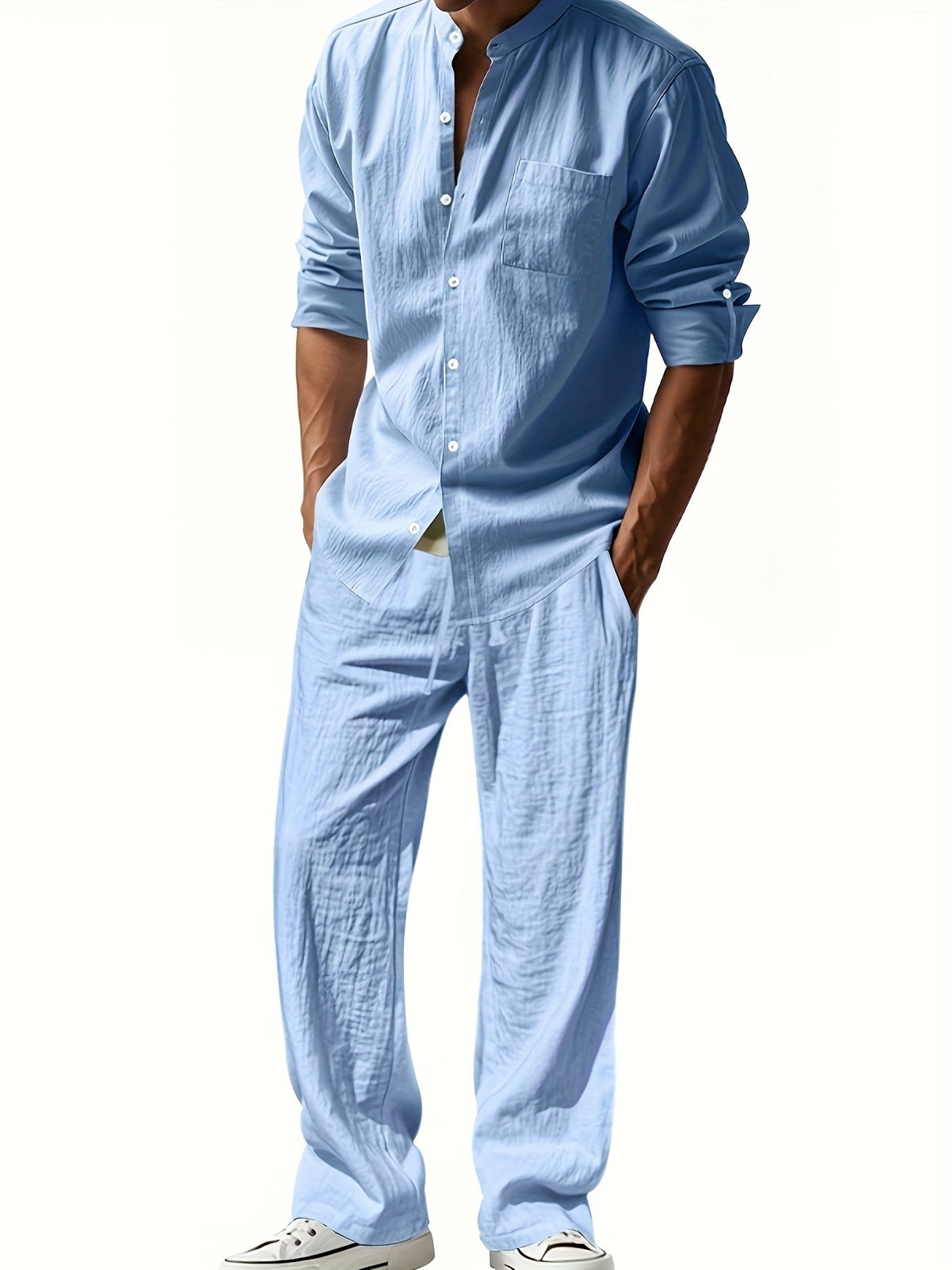 Conjunto Clásico Para Hombre | Cuello Mao · SeemSeem
