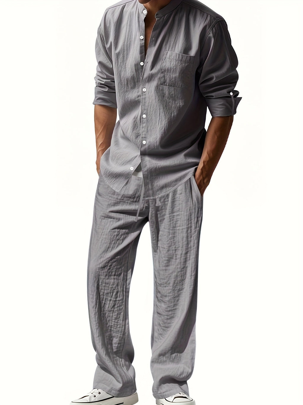 Conjunto Clásico Para Hombre | Cuello Mao · SeemSeem
