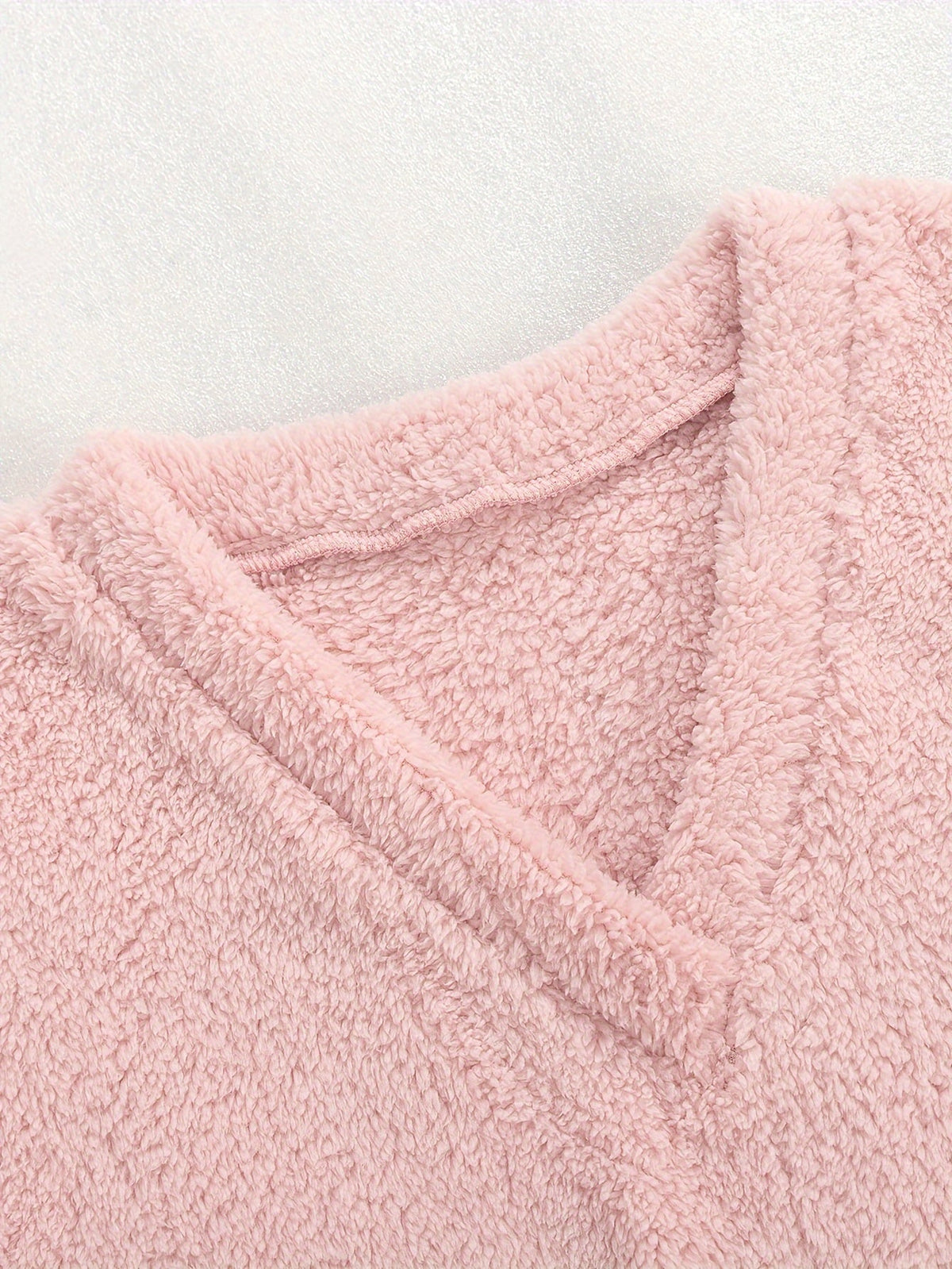 Conjunto De Estar Por Casa Con Cuello De Pico Para Mujer | Pantalón Ancho · SeemSeem
