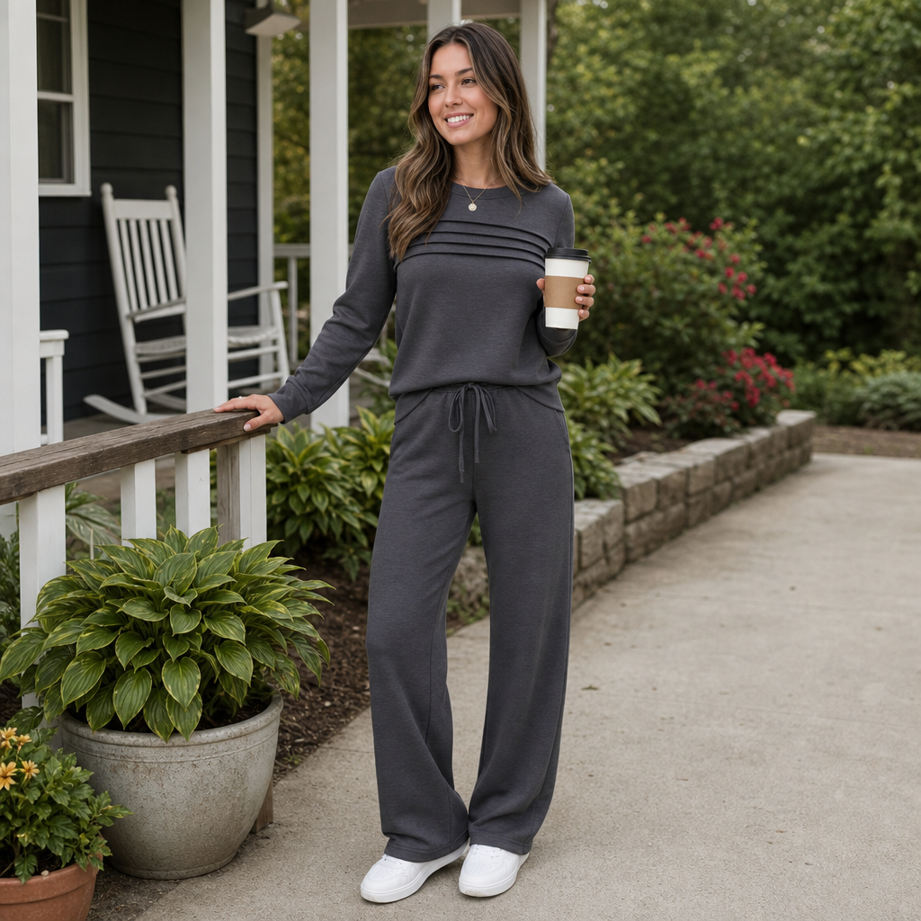 Conjunto De Loungewear Para Mujer | Pantalón Ancho · SeemSeem