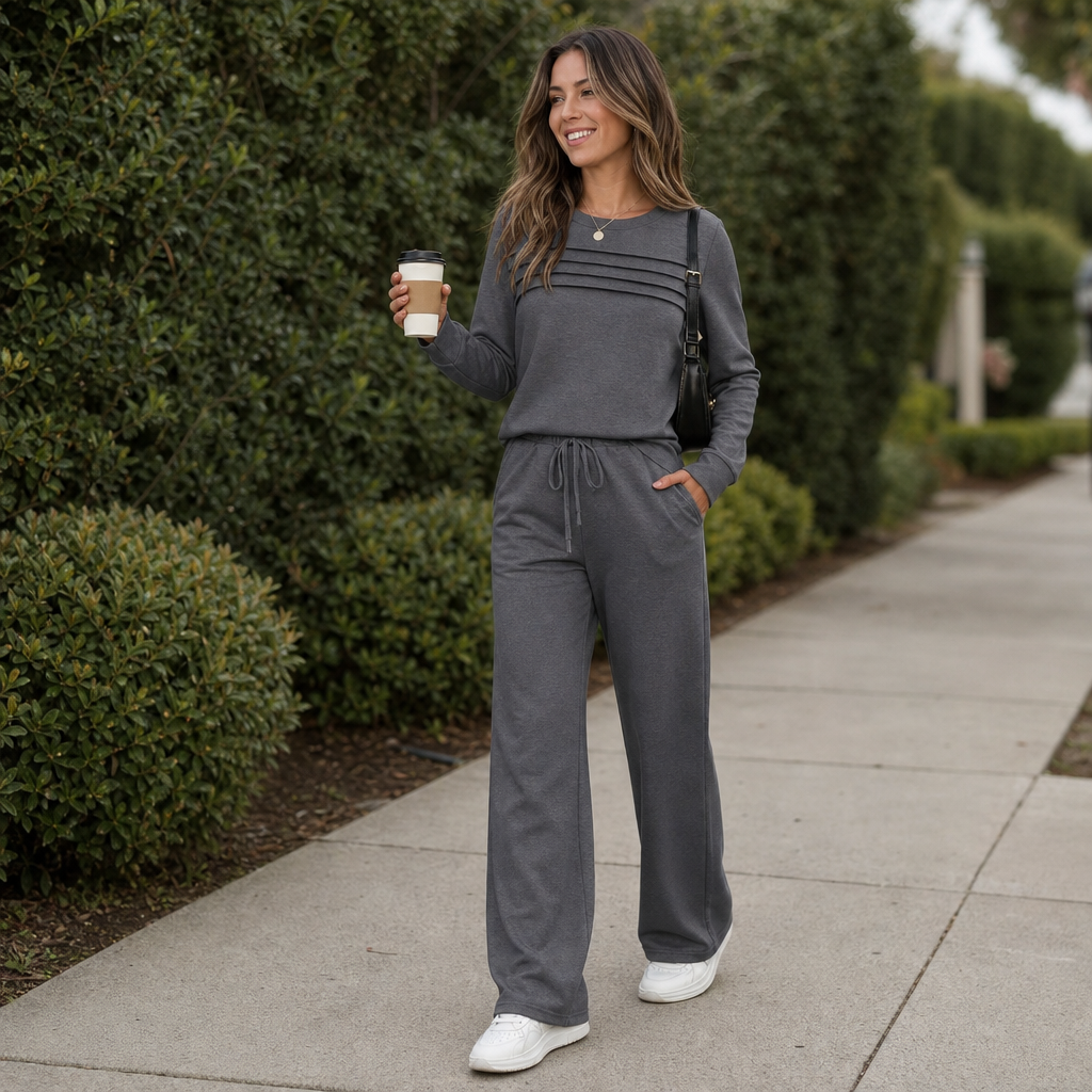 Conjunto De Loungewear Para Mujer | Pantalón Ancho · SeemSeem