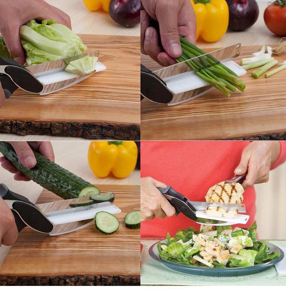 Cortador De Cocina 2 En 1 | Tijera Multiuso · SeemSeem