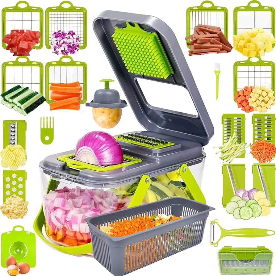 Cortador De Verduras Multifunción | Cuchillas Intercambiables · SeemSeem
