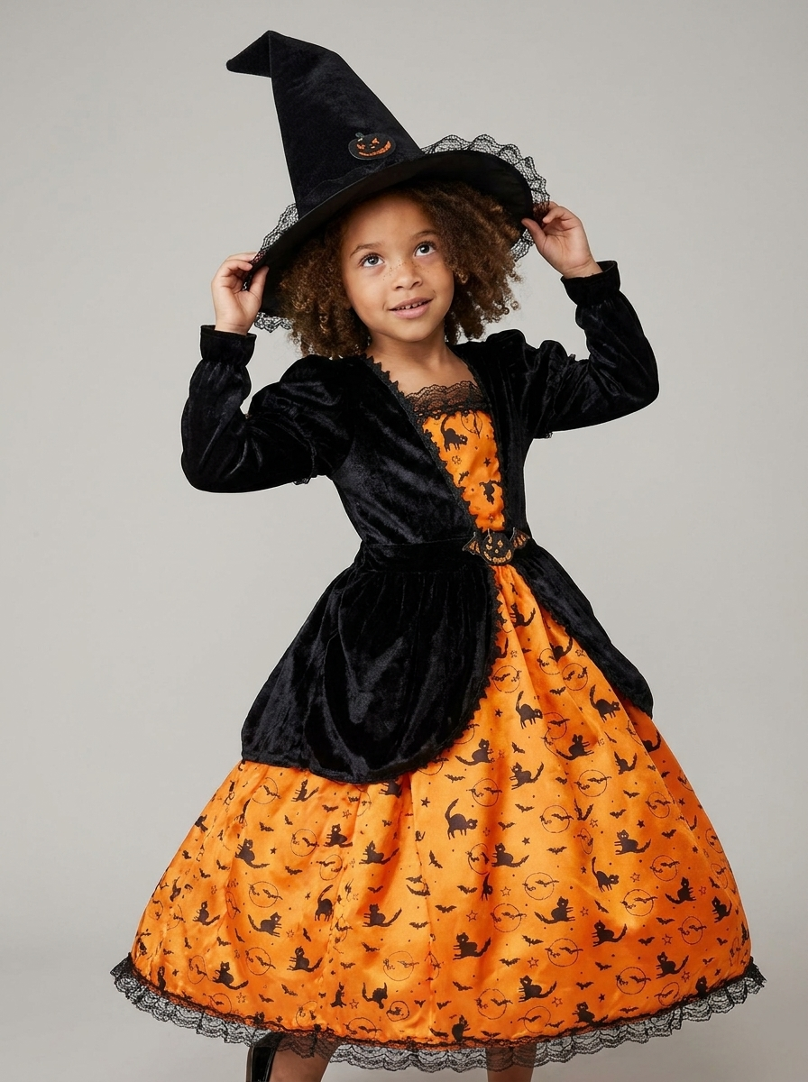Disfraz De Bruja Para Niña | Con Sombrero