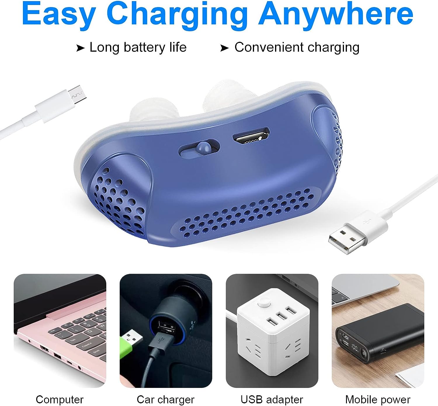 Dispositivo Antirronquidos Portátil | Recargable Por USB · SeemSeem