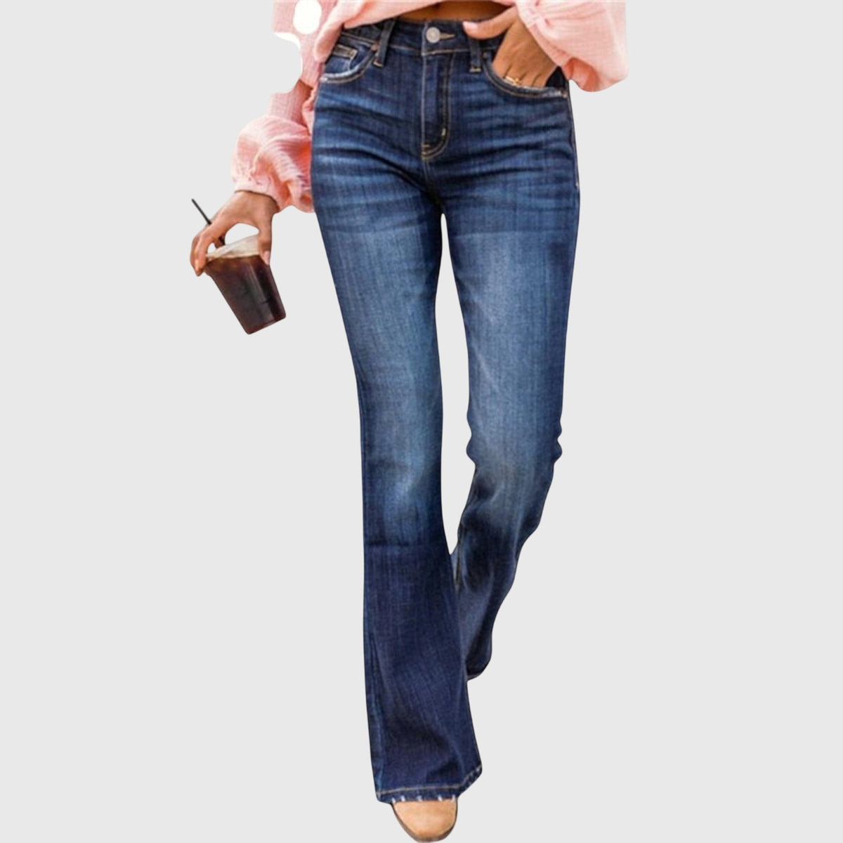 Jeans Acampanados Para Mujer | Tiro Alto · SeemSeem